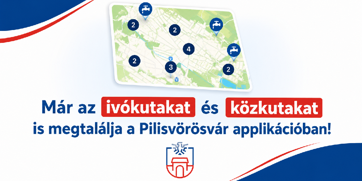 Már az ivókutakat és közkutakat is megtalálja a Pilisvörösvár applikációban