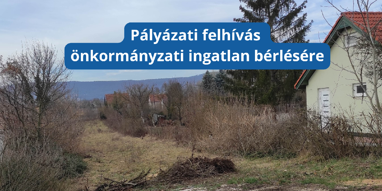 Pályázati felhívás Pilisvörösvár 7214 hrsz.-ú önkormányzati ingatlan bérleti jogára