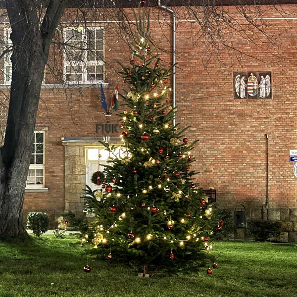 Nyolc helyszínen nyolc feldíszített karácsonyfa Vörösváron