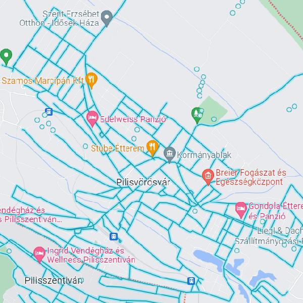 Új pilisvörösvári utcaképek a Google térképén