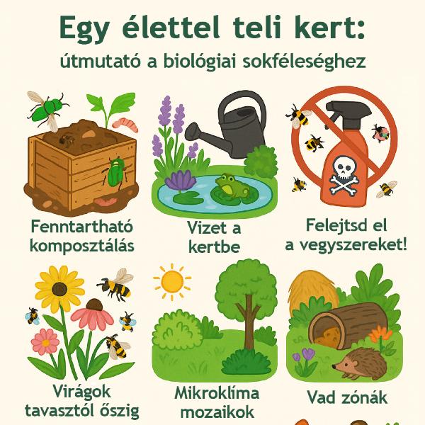 Egy élettel teli kert – kis lépésekkel a biológiai sokféleségért