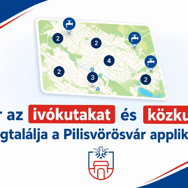 Már az ivókutakat és közkutakat is megtalálja a Pilisvörösvár applikációban