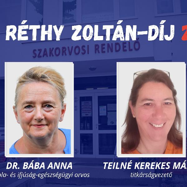 Két példaértékű életpálya, két méltó díjazott – odaítélték a 2025. évi Dr. Réthy Zoltán-díjakat