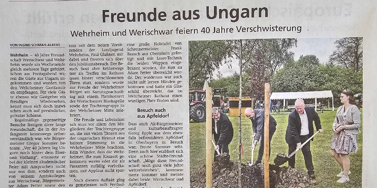 "Barátok érkeztek Magyarországról" - a wehrheimi Neu-Anspach beszámolója a testvérkapcsolati  látogatásról