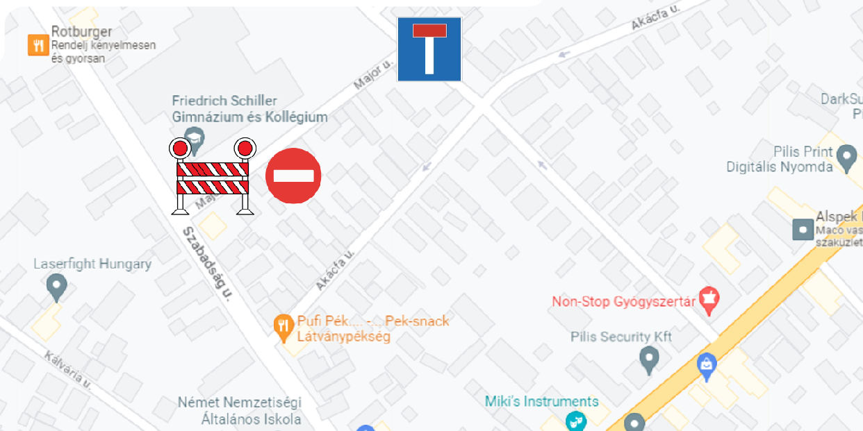 Kedden ismét útzár lesz a Major utca elején!
