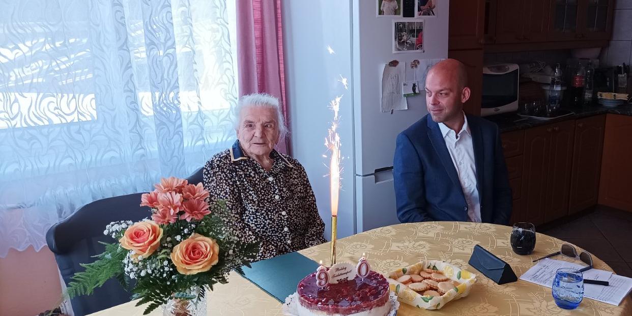 Rici nénit köszöntötte 90. születésnapján Fetter Ádám polgármester