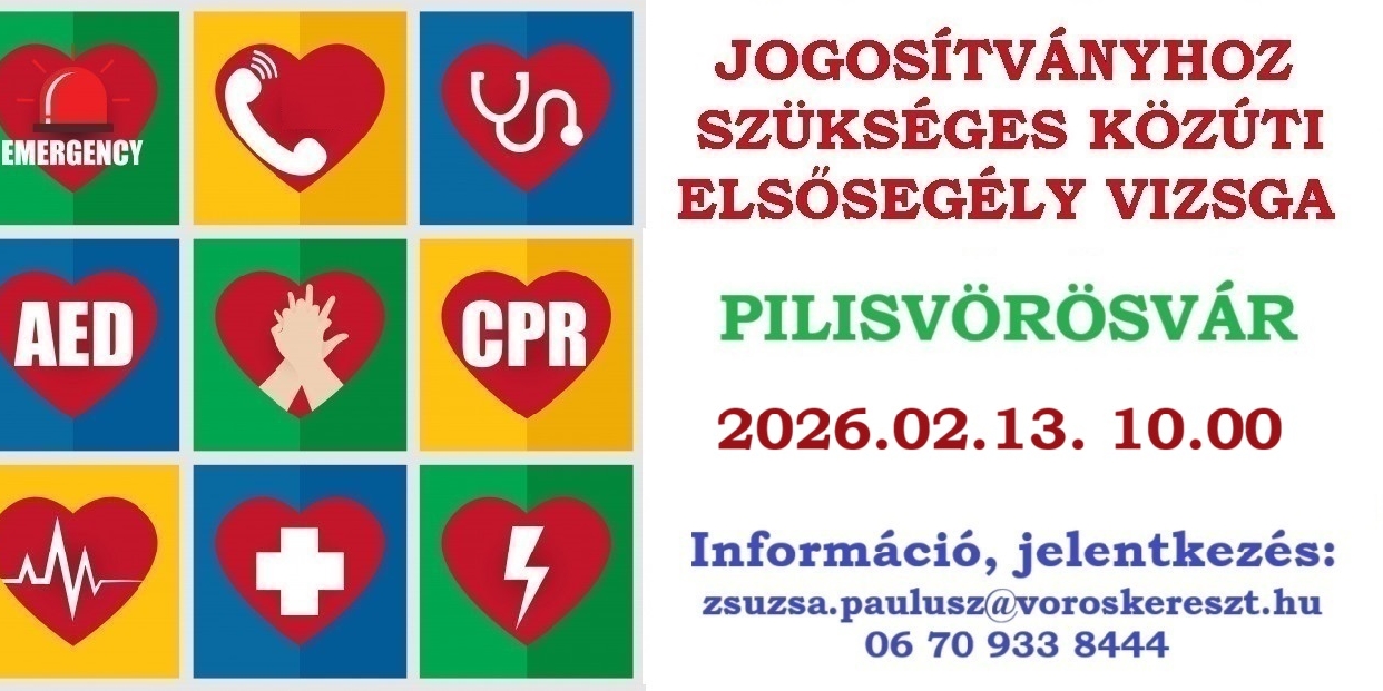 Jogosítványhoz szükséges közúti elsősegély vizsgát tartanak Pilisvörösváron