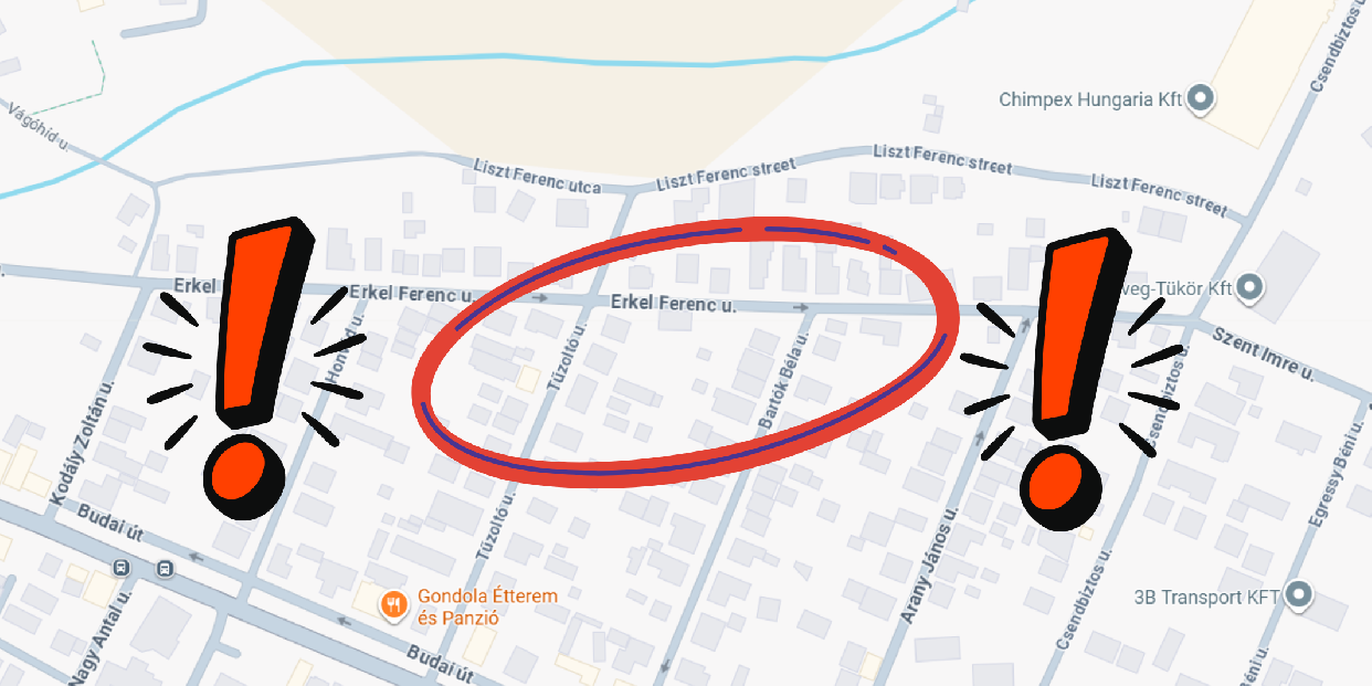 Hétfőtől változik a forgalmi rend az Erkel Ferenc utcában