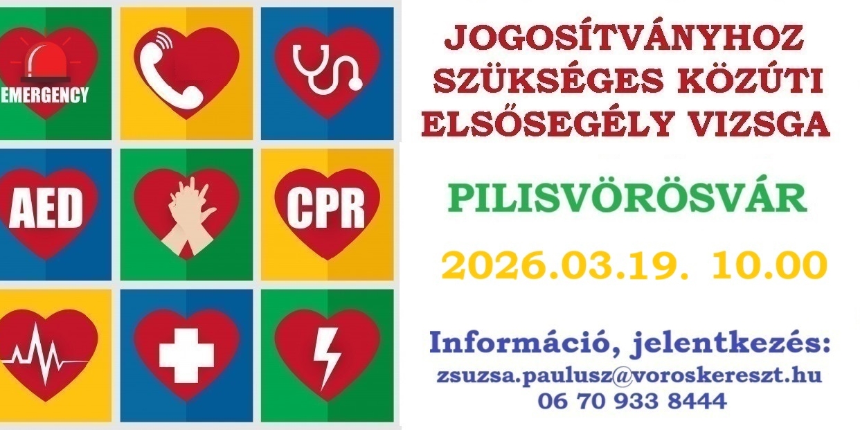 Jogosítványhoz szükséges közúti elsősegély vizsgát tartanak Pilisvörösváron