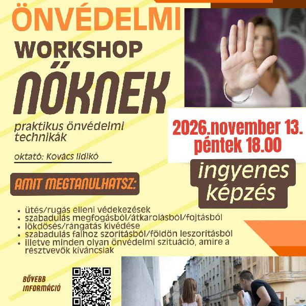 Önvédelmi workshop nőknek – ingyenes képzés a Művészetek Házában