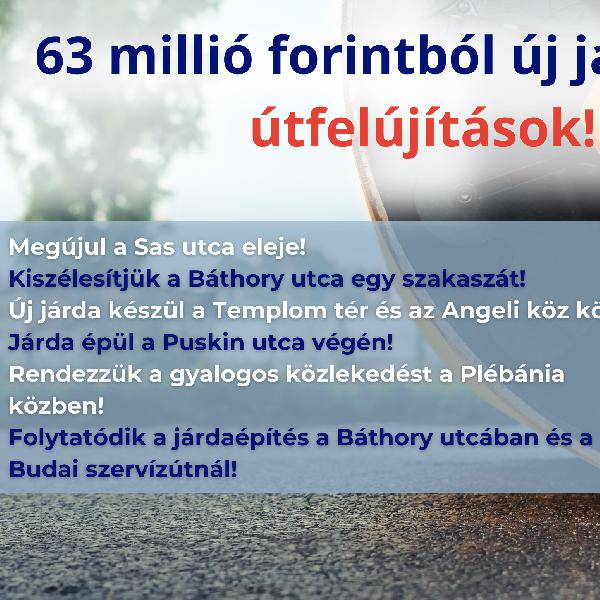 Útfelújítások és járdaépítések 2026-ban – megvannak az első konkrét lépések