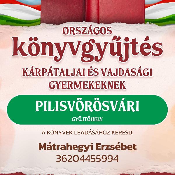 Könyvgyűjtés kárpátaljai és vajdasági magyar gyermekek részére