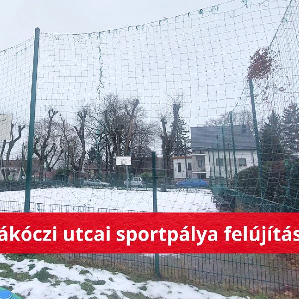 Kezdődik a Rákóczi utcai sportpálya felújítása