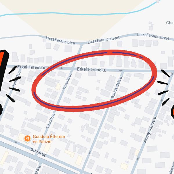 Hétfőtől változik a forgalmi rend az Erkel Ferenc utcában